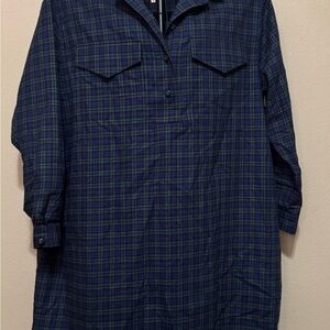 Sezane/Trendy Plaid Button-Up Shirt